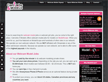 Tablet Screenshot of camjobs4models.com